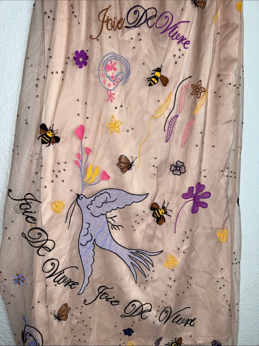 Anthropologie Icon Embroidered Maxi Skirt Whimsy Nature Fairy Womens XL - Picture 5 of 11